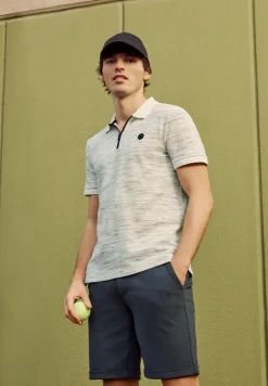 Poloshirt met korte mouwen in space-dye look