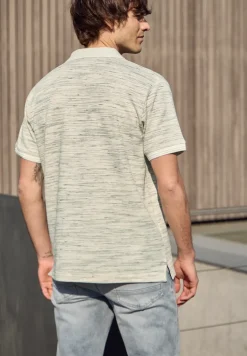 Poloshirt met korte mouwen in space-dye look