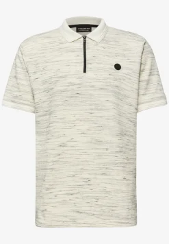 Poloshirt met korte mouwen in space-dye look