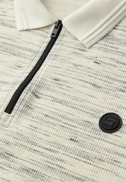 Poloshirt met korte mouwen in space-dye look