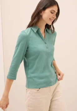 Poloshirt met 3/4 mouwen