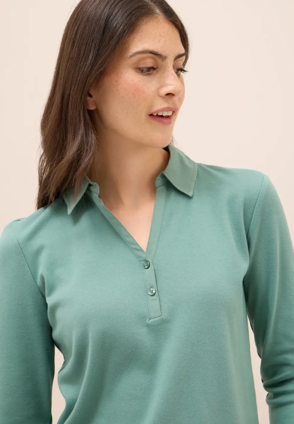 Poloshirt met 3/4 mouwen
