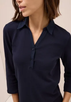 Poloshirt met 3/4 mouwen