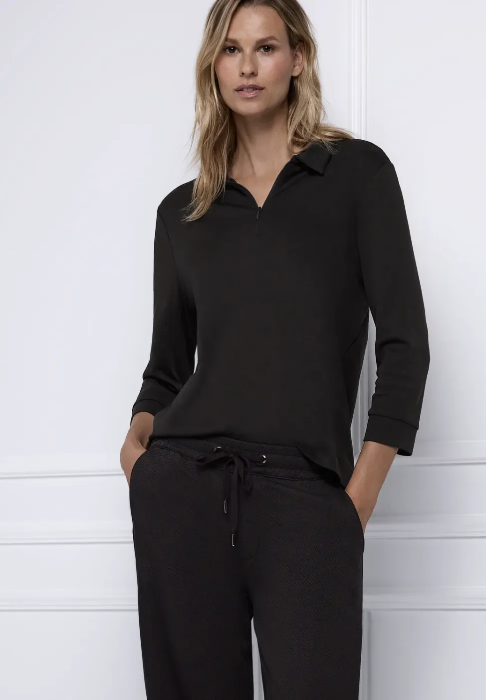 Poloshirt met rits