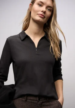 Poloshirt met rits