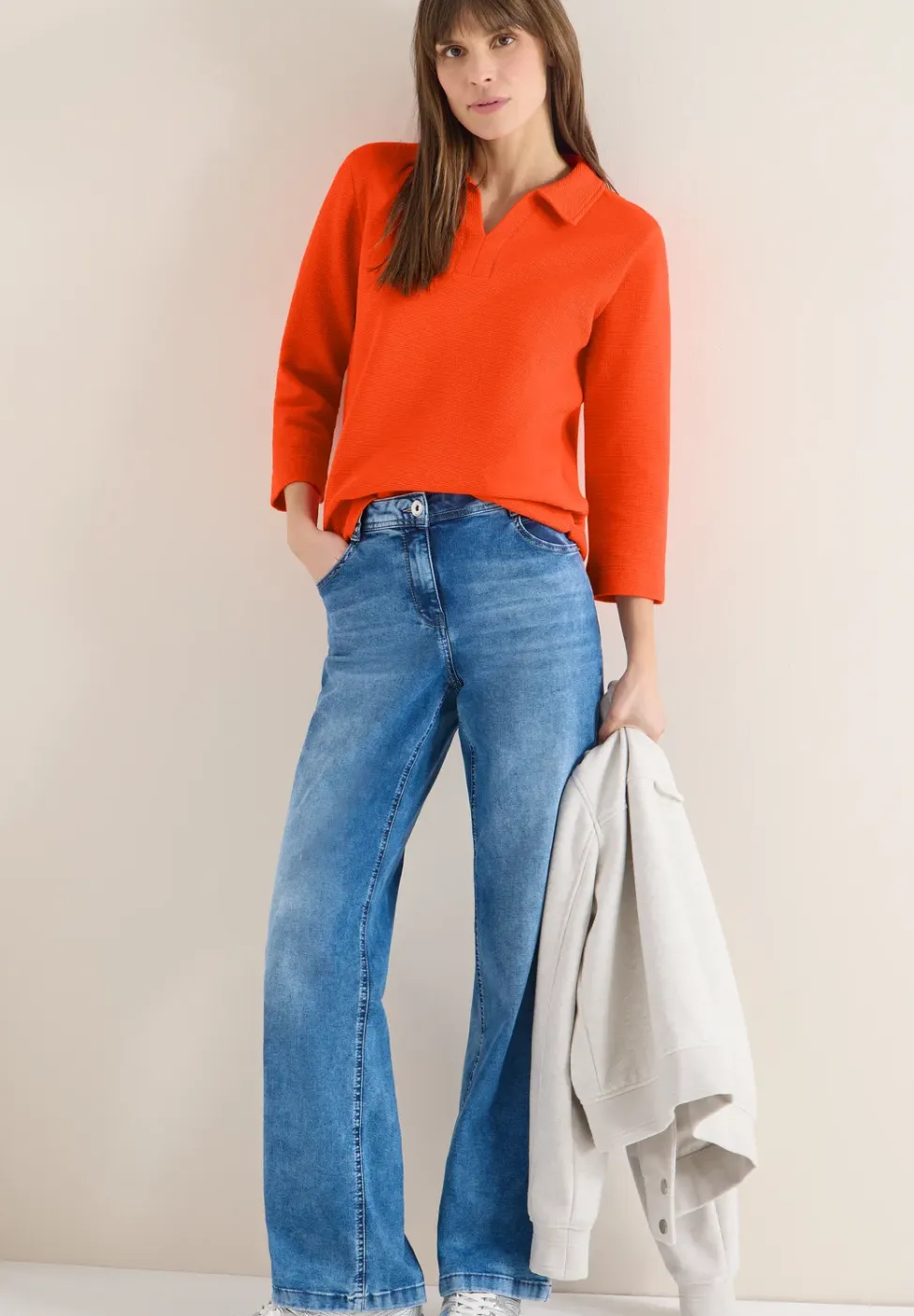 Poloshirt met structuur