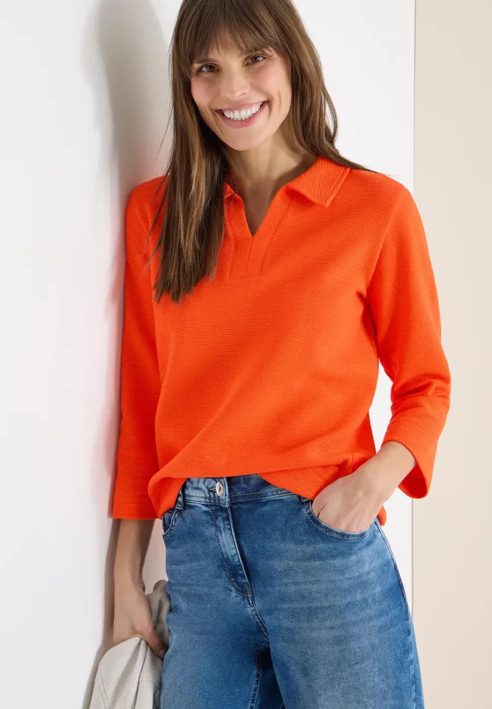 Poloshirt met structuur