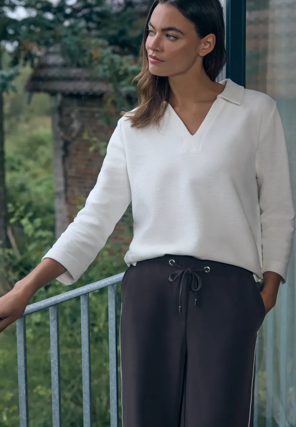 Poloshirt met structuur