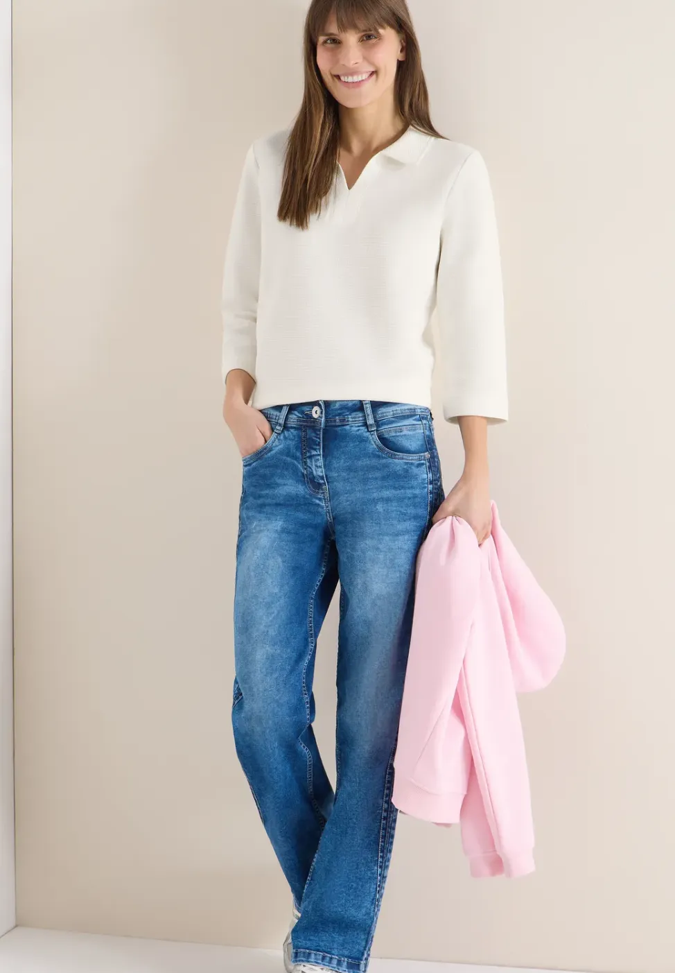 Poloshirt met structuur