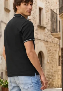 Poloshirt met structuur