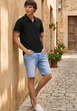 Poloshirt met structuur