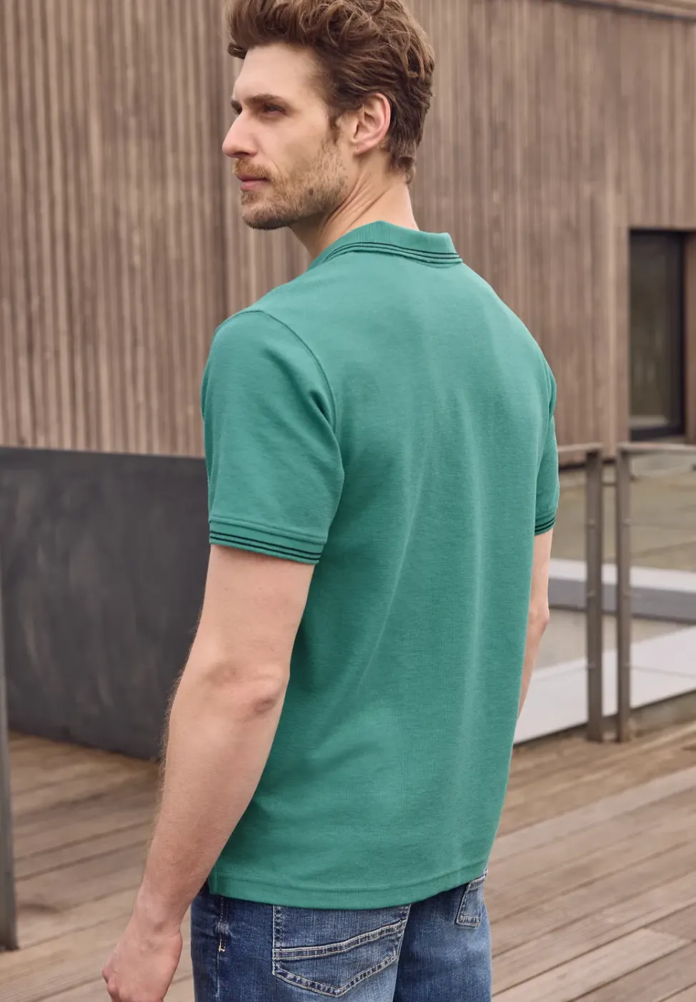 Poloshirt met structuur