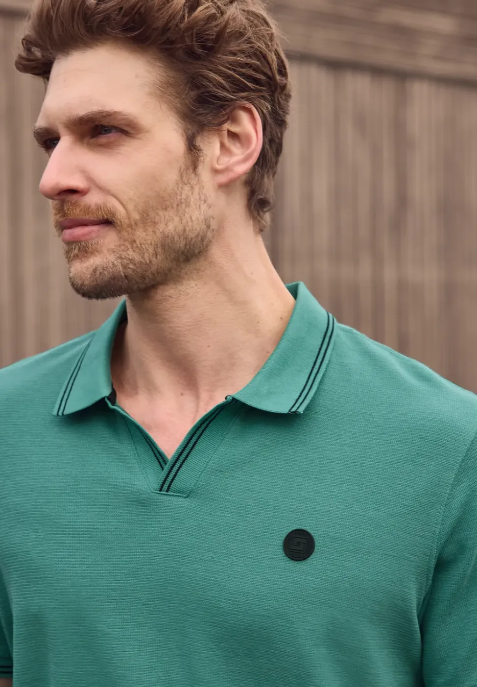 Poloshirt met structuur