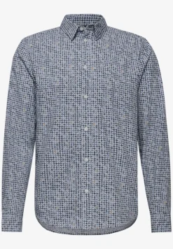 Popeline houndstooth overhemd