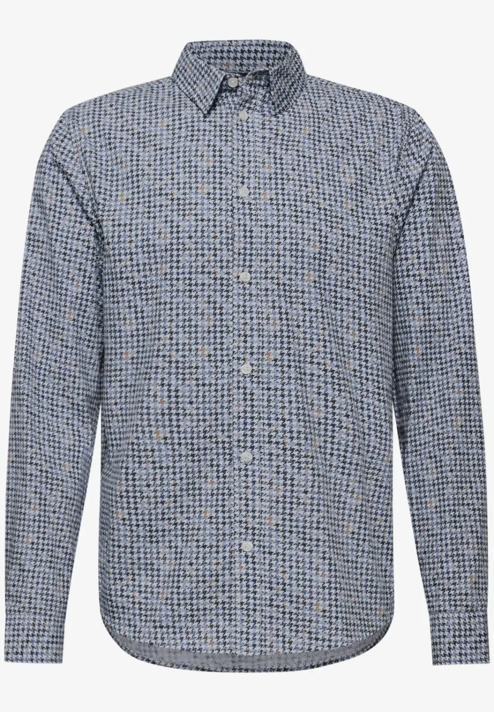 Popeline houndstooth overhemd