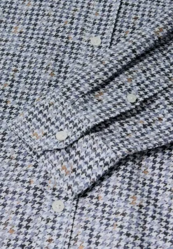 Popeline houndstooth overhemd