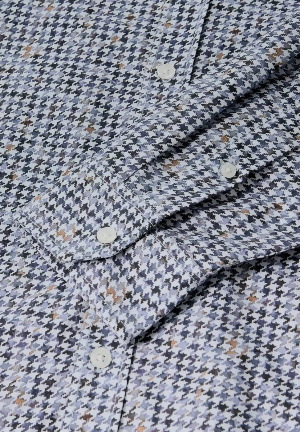 Popeline houndstooth overhemd