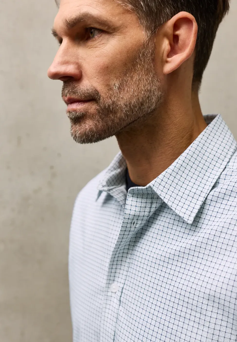 Popeline overhemd met minimale print