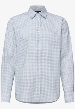 Popeline overhemd met minimale print