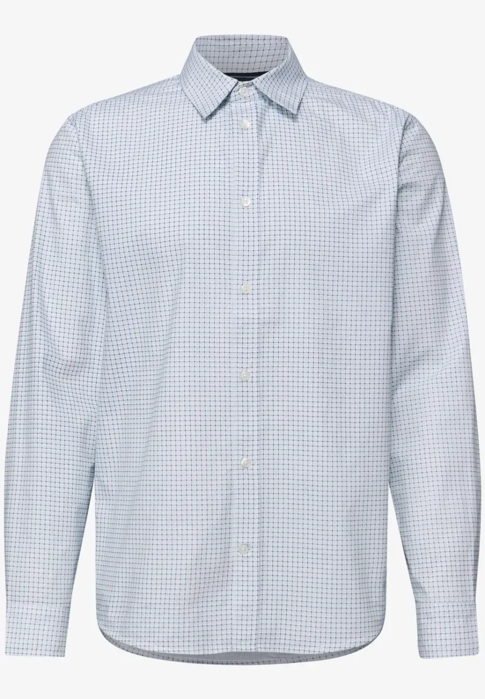 Popeline overhemd met minimale print