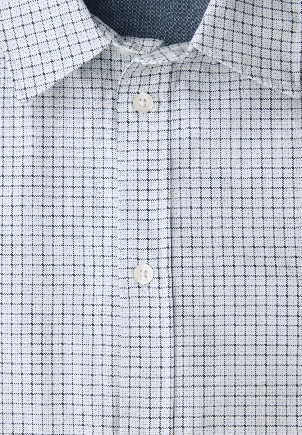 Popeline overhemd met minimale print