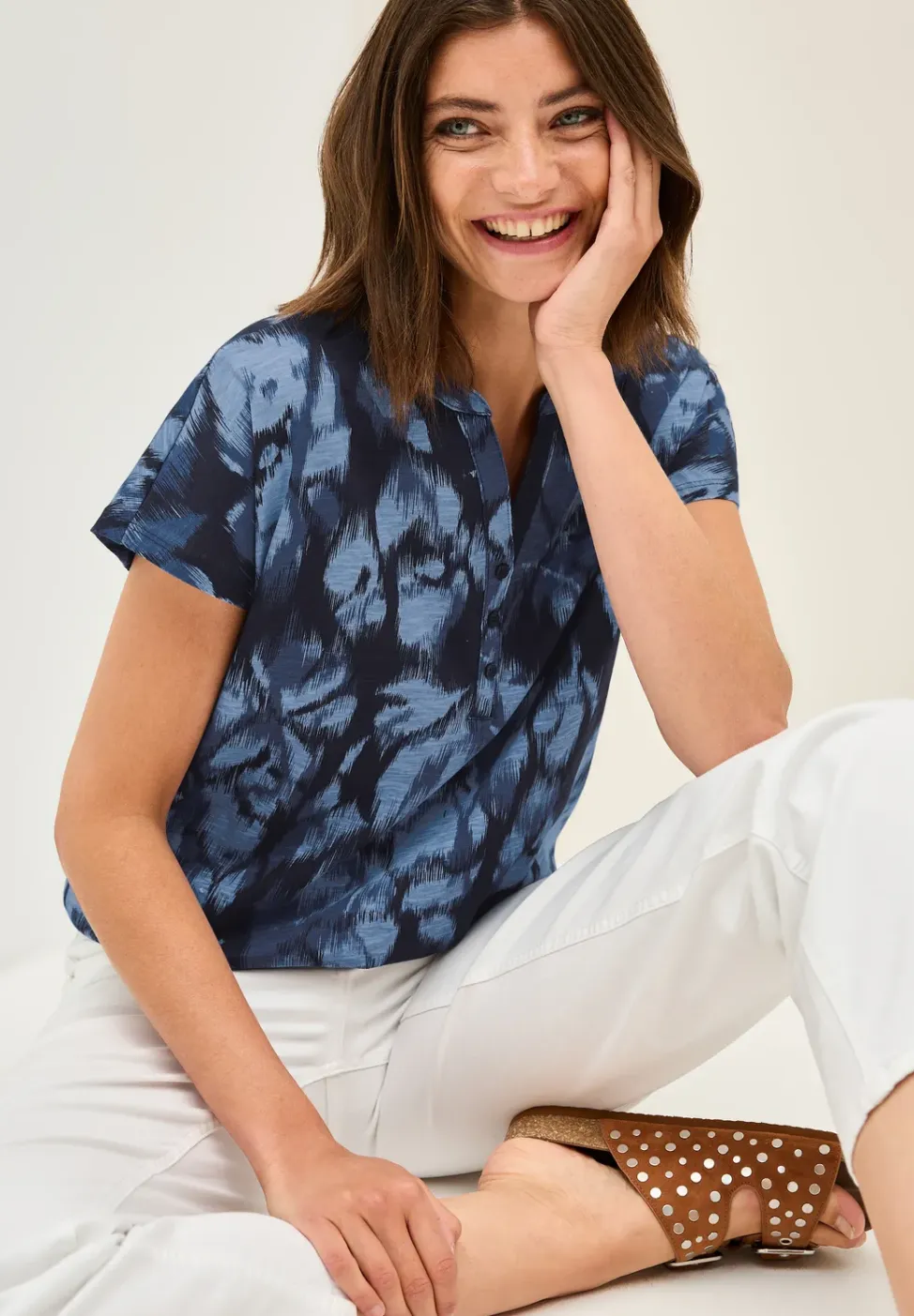 Printshirt in tuniekstijl