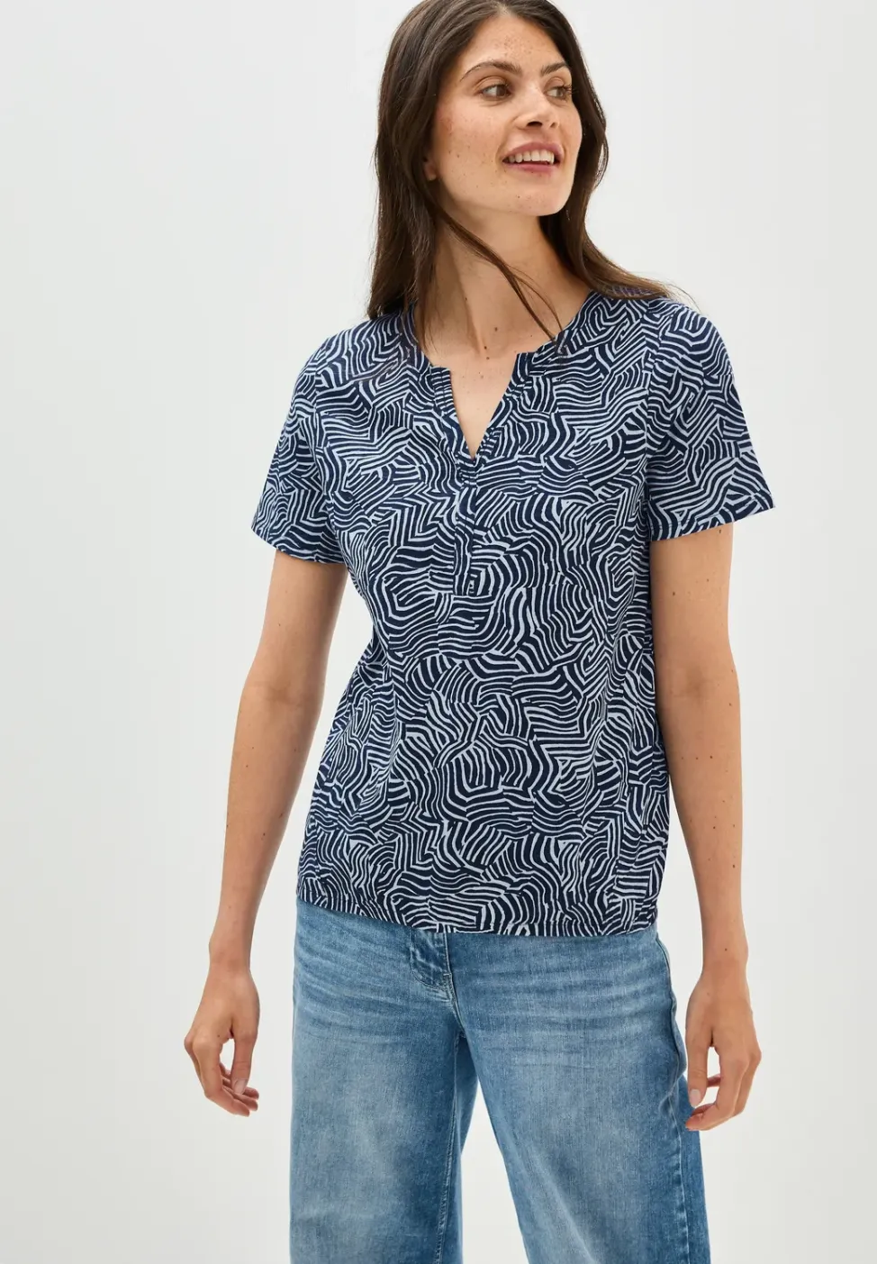 Printshirt in tuniekstijl