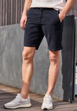 Regular Fit chino shorts van ribfluweel
