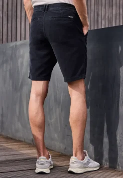 Regular Fit chino shorts van ribfluweel