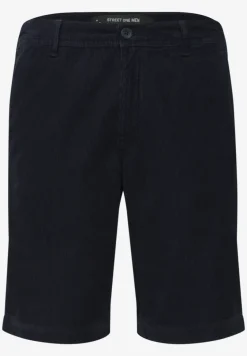 Regular Fit chino shorts van ribfluweel