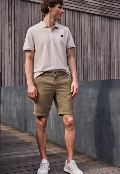 Regular Fit chino shorts van ribfluweel