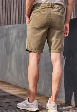 Regular Fit chino shorts van ribfluweel