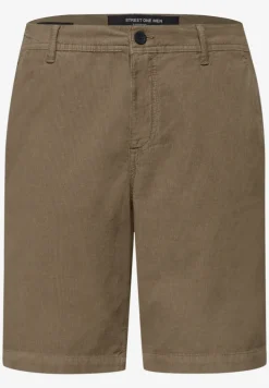 Regular Fit chino shorts van ribfluweel