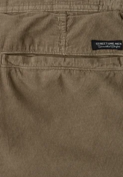 Regular Fit chino shorts van ribfluweel