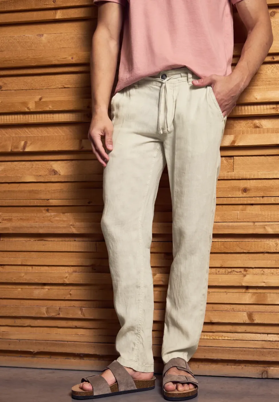 Relaxed Fit linnen chino