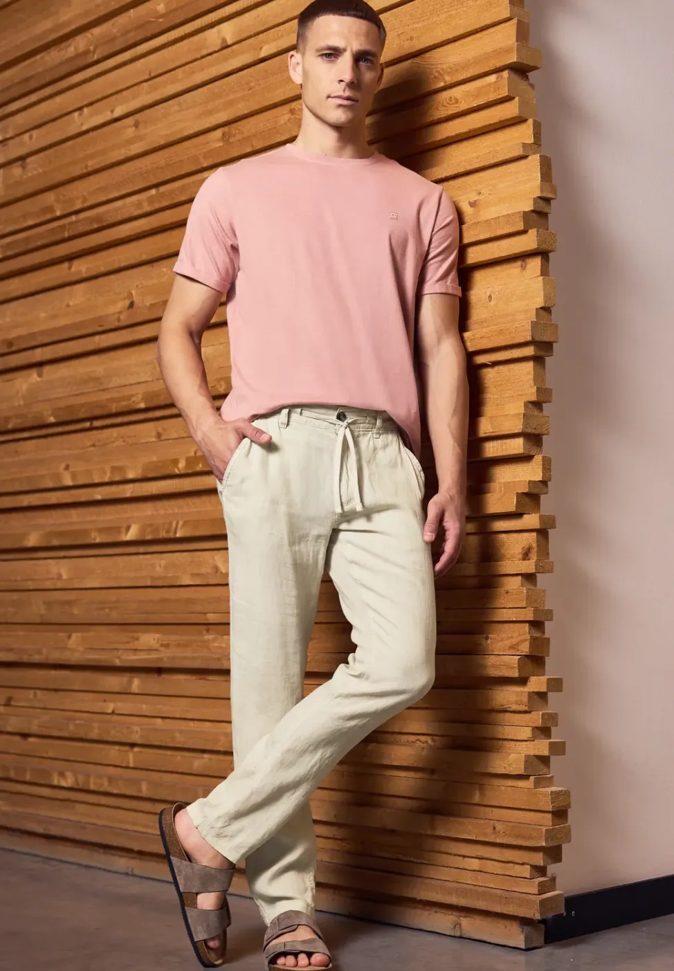 Relaxed Fit linnen chino