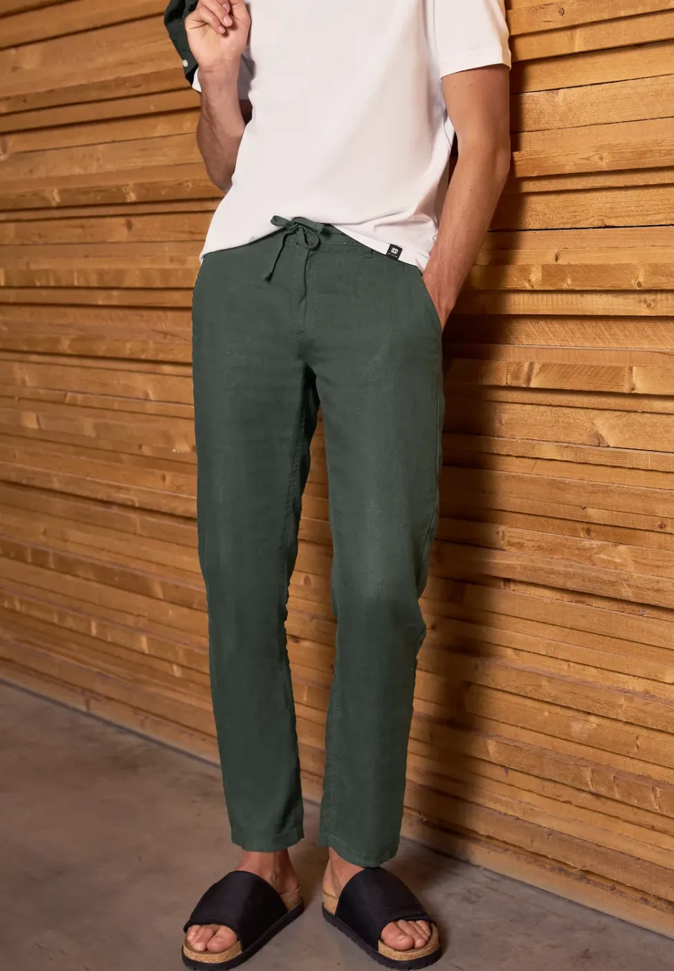 Relaxed Fit linnen chino