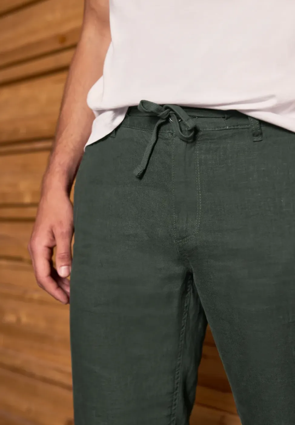 Relaxed Fit linnen chino
