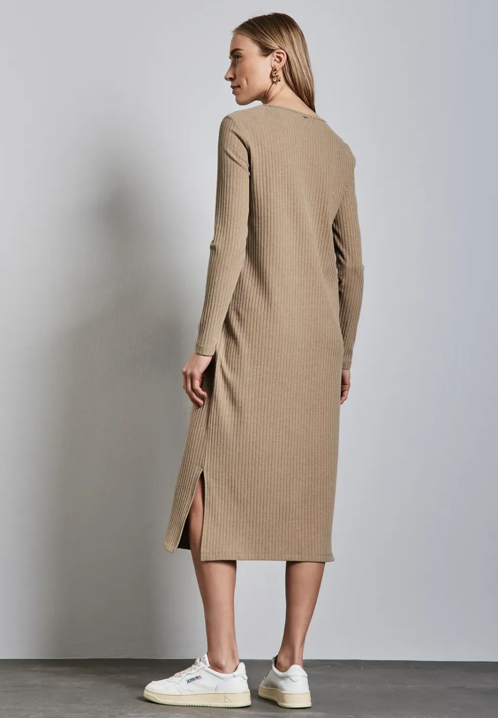 Ribtricot jurk