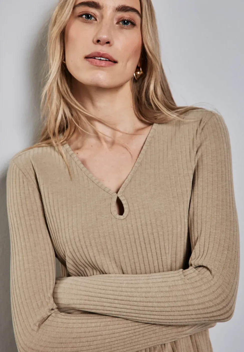 Ribtricot jurk