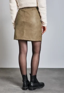 Rok in lederlook