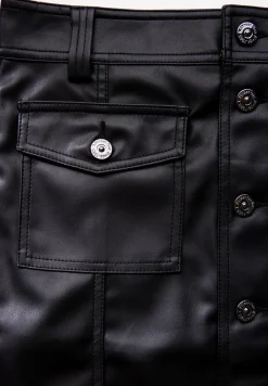 Rok in lederlook