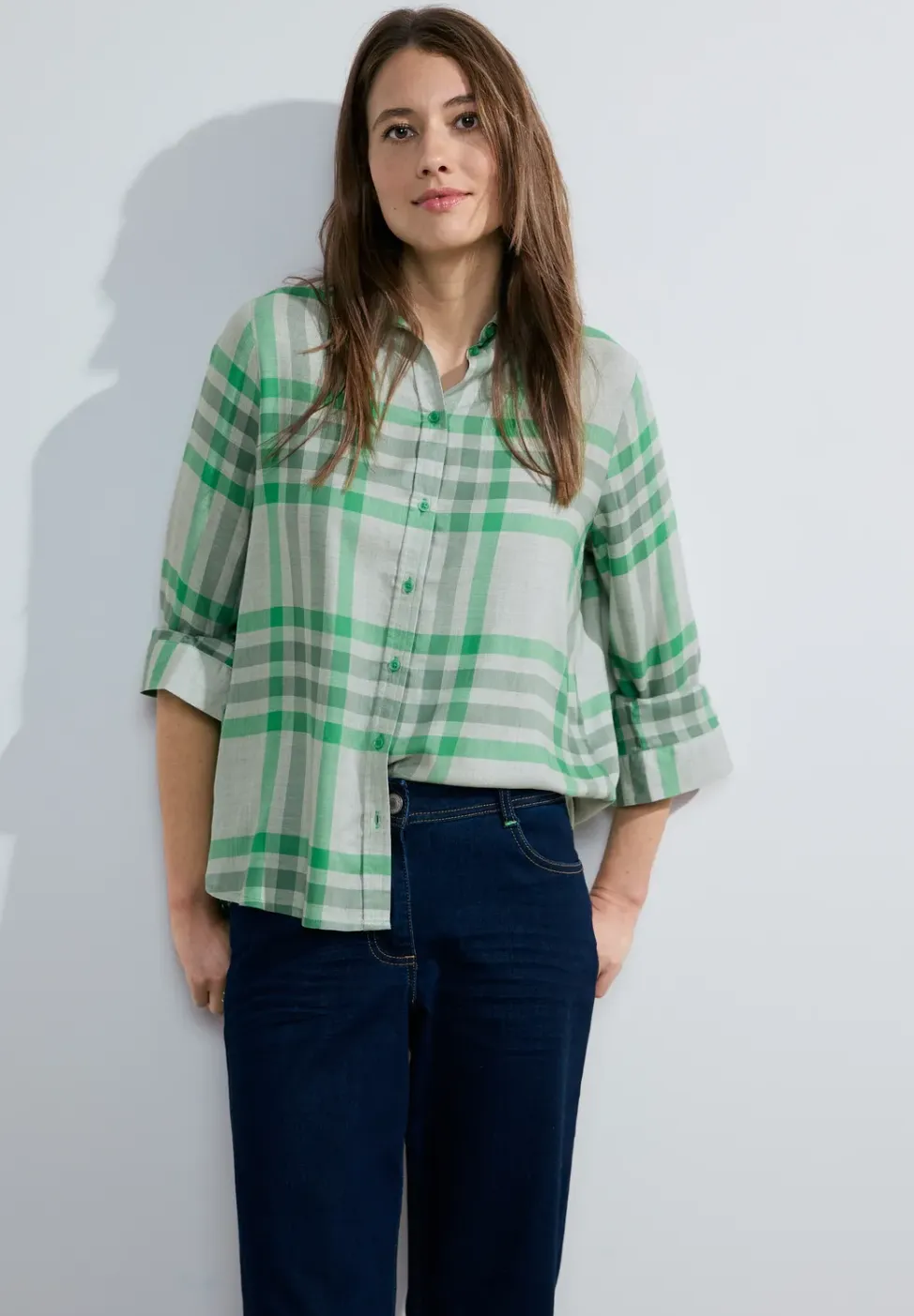 Ruiten blouse van viscose