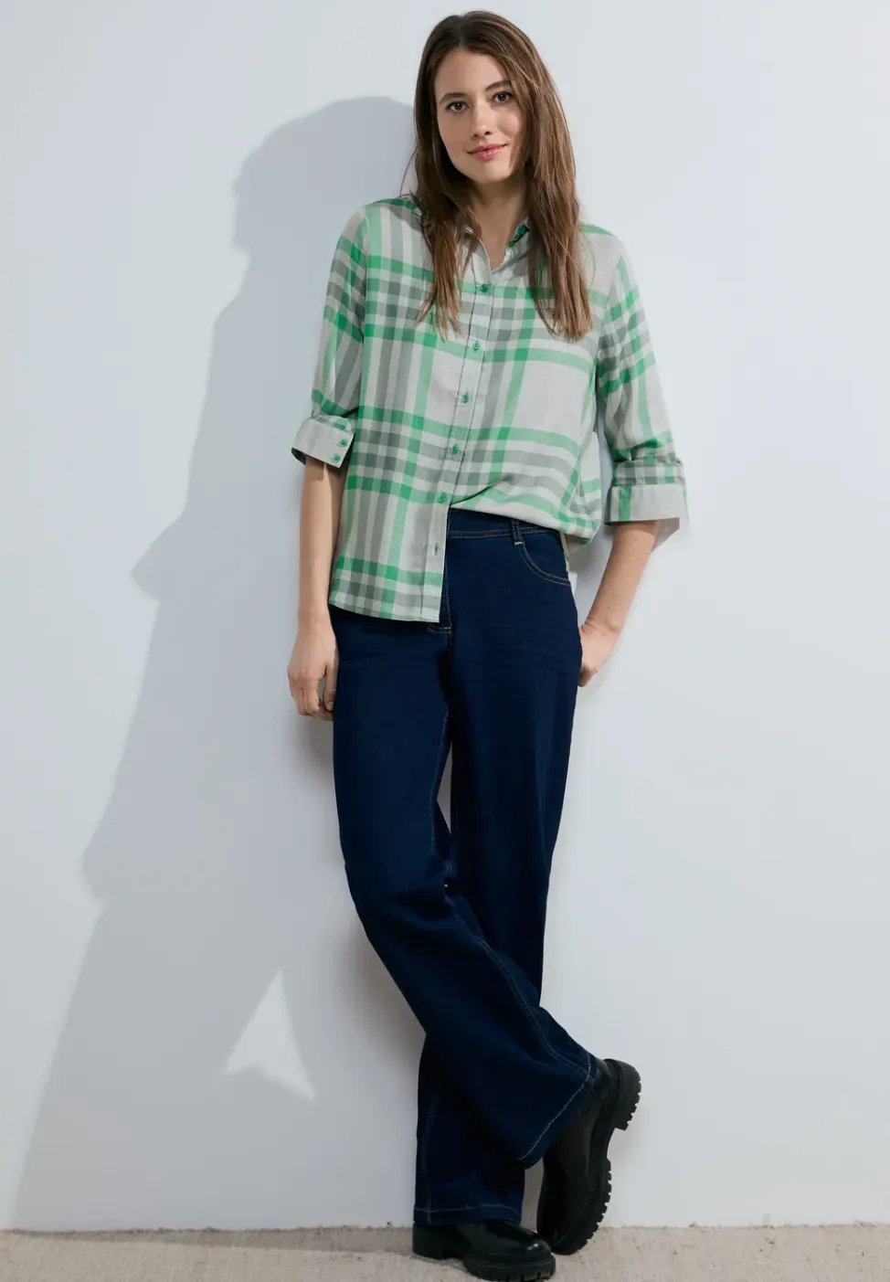 Ruiten blouse van viscose