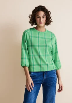 Ruiten shirt met 3/4-mouwen