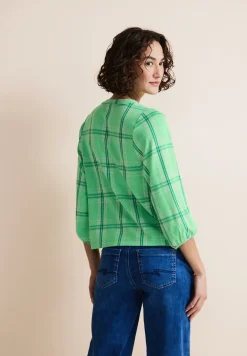 Ruiten shirt met 3/4-mouwen