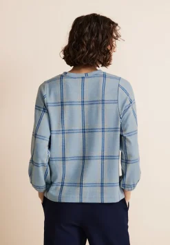 Ruiten shirt met 3/4-mouwen