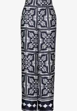 Satijnen broek met print