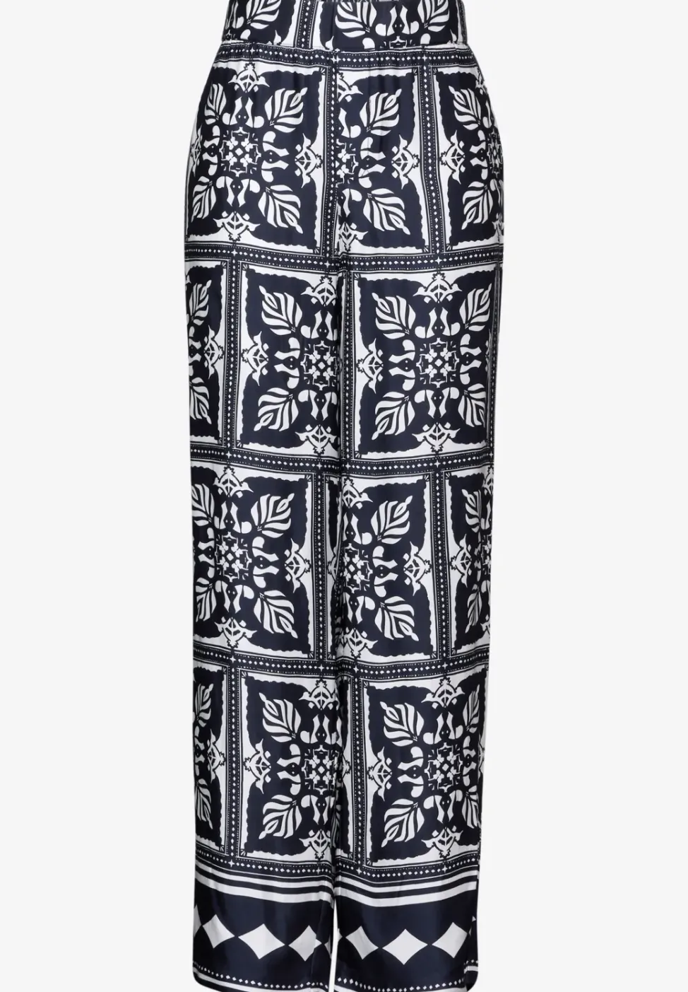 Satijnen broek met print