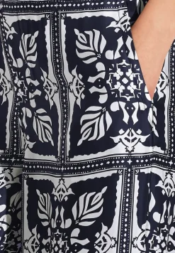 Satijnen broek met print